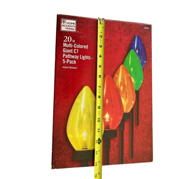 Home Accents Holiday Multi Colored Giant C7 Pathway Lights - Picture 6 of 6